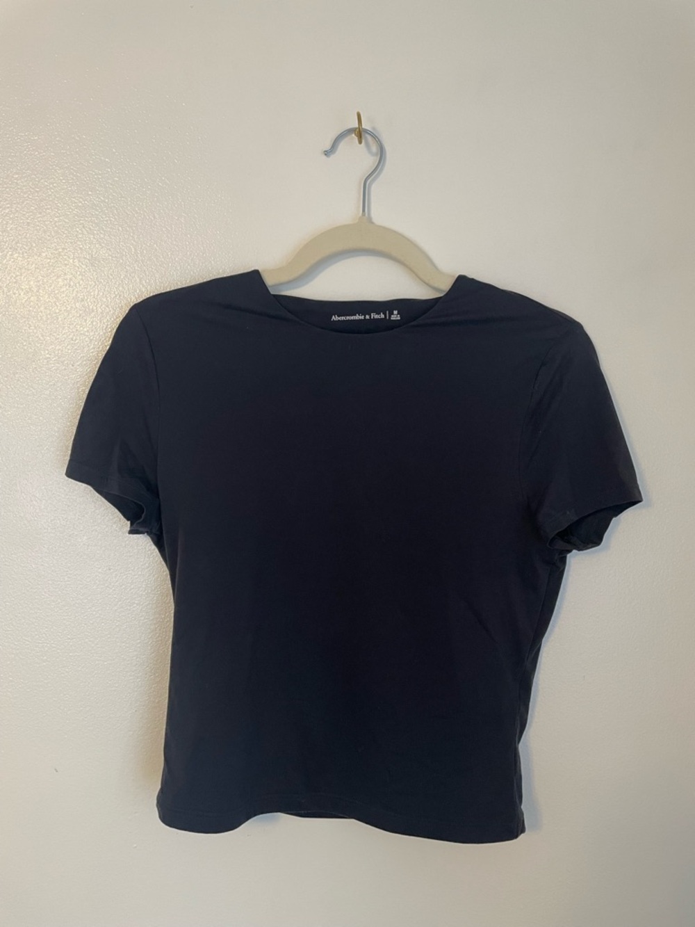 Abercrombie & Fitch black fitted short sleeve top size medium